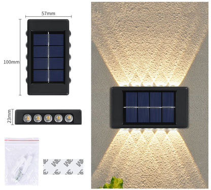 Lumière de jardin solaire extérieure Led étanche décoration applique murale pour clôture porche pays balcon maison jardin éclairage de rue