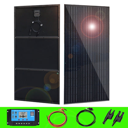 solar panel aluminum frame kit complete 12v 300w 150w photovoltaic panel system for home car camper RV boat outdoor waterproof