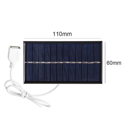 5V 400mA Solar Panel 2W Output USB Outdoor Portable Solar System For Low Power Products Cell Mobile Phone Chargers Electric Fan