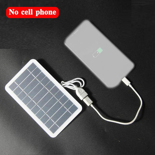 Carregador de painel solar USB 5V 2W 400mA Saída de painel solar portátil USB Sistema solar externo portátil para carregadores de celulares
