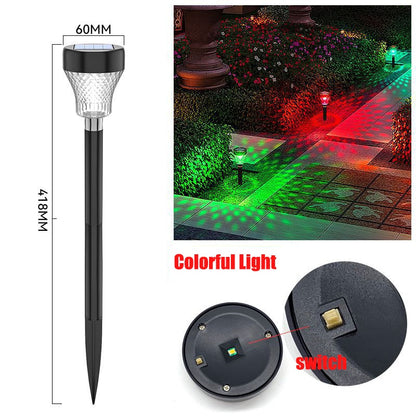 Luzes solares de gramado para jardim Lâmpada externa RGB Luz de caminho de entrada multicolorida Luz solar decorativa de Natal Luz de brilho