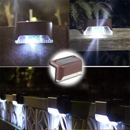 Lâmpada de passo solar led branca quente caminho escada luzes de jardim ao ar livre à prova dwaterproof água varanda luz decoração para pátio escada cerca luz