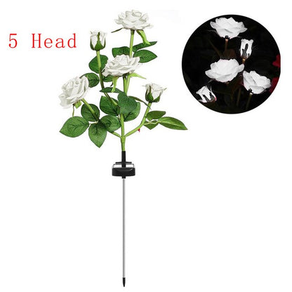 LED Solar Azalea Flowers Garden Lamp Home Decorative Light Landscape Orchid Rose LampYard Lawn Path Holiday Wedding Lights