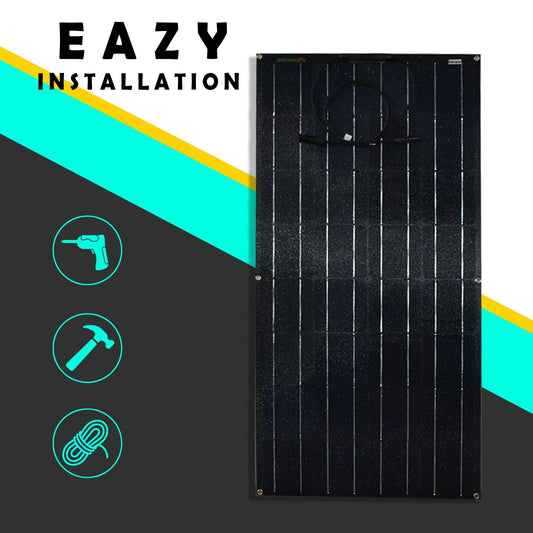 JINGYANG panel solar Semi Flexible de larga duración 100W 200W 300W 400W Panel impermeable Solar monocristalino célula Solar RV barco
