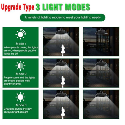 Solar Chandelier Outdoor, Waterproof LED Lamp Double-head Pendant Light Decorations with Remote Control for Indoor Shed Barn Roo