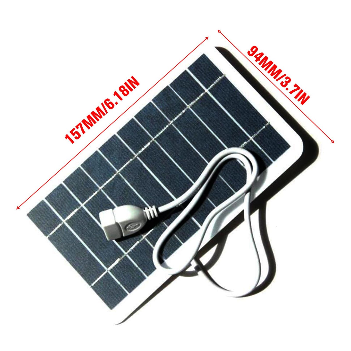 Cargador de panel solar USB 5V 2W 400mA Salida de panel solar portátil USB Sistema solar portátil al aire libre para cargadores de teléfonos móviles