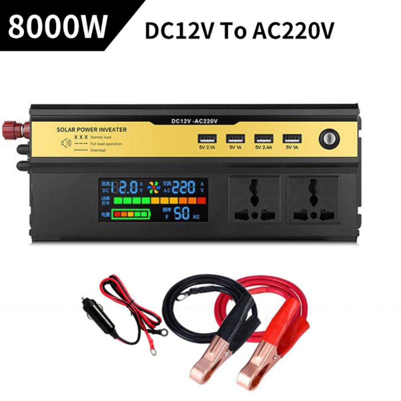 Wechselrichter, Auto-Wechselrichter, DC 12 V/24 V zu AC 110 V/220 V, 3000 W, 5000 W, 8000 W, 10000 W, tragbarer Power-Bank-Konverter, Solar-Wechselrichter