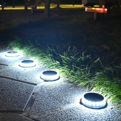 4Pack Solar Ground Light Outdoor Garden 17Led IP65 Waterproof for Lawn Pathway Patio Landscape Decoration