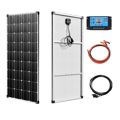 300W Solar Panel Kit Complete Off-Grid 12V/24V Battery 1 ~ 2pcs 18 Voltage Cell 150w Charge for balcony window Boat Caravan Home