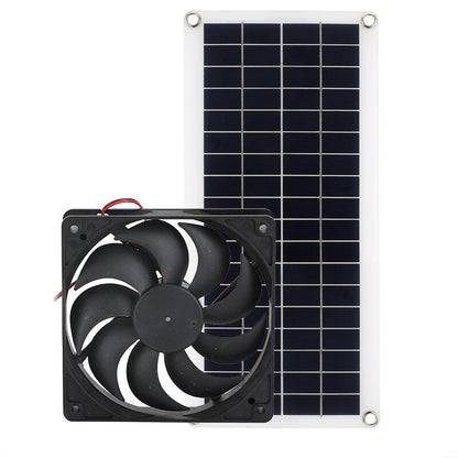 Conjunto de ventilador de painel solar 12V 30W Mini kit de placa DIY de célula solar ao ar livre para o verão Estufa Cão Equipamento de ventilação doméstica para animais de estimação