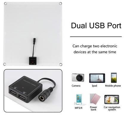 200W Solar Panel, Dual USB Port Can charge two electronic devices at the same time Camera I