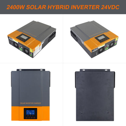 Inversor Solar Híbrido PowMr 3.2KW 24V a 230V MPPT 80A Saída Híbrido Inversor Fotovoltaico MPPT Controlador de Carga Solar Integrado