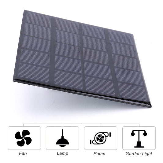 Panel solar 3W 5V Controlador de celda solar Panel solar para luz Teléfono móvil RV Car MP3 PAD Cargador Suministro de batería al aire libre
