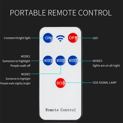 PORTABLE REMOTE CONTROL Constant bright light ON