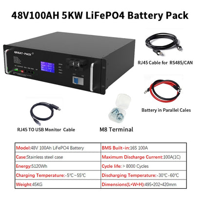 48V1OOAH SKW LiFePO4 Battery Pack