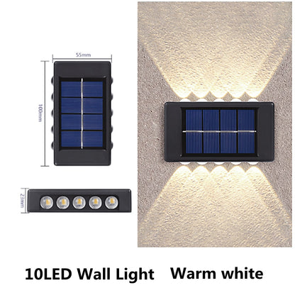 Solar Wall Lamp LED Outdoor Waterproof Balcony Wall Light Courtyard Street Landscape Garden Driveway Decorative Light Atmosphere