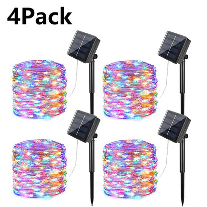 4 Pack Led Solar Fairy Light Outdoor 22/32M Festoon Led Waterproof Garland String Lights Christmas Party Garden Solar Lamp Decor