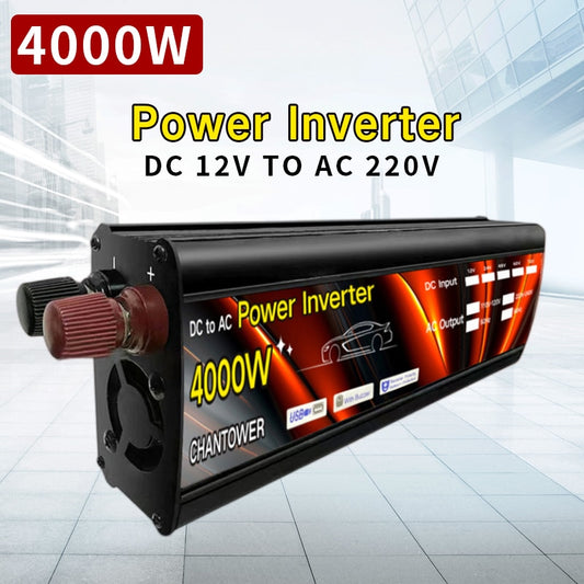 Inversor Solar 12v 220v 1000W 2000W 3000W 4000W inversor de onda sinusoidal modificada transformador de voltaje 12v convertidor de potencia inversor de coche
