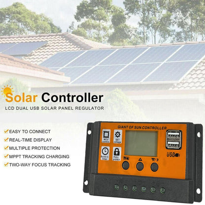 MPPT Solar Charge Controller 10-100A Auto Focus Tracking Battery Solar Regulator Controller Regulator Solar Charge Solar Pa O0T7