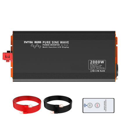 DATOUBOSS Pure Sine Wave Inverter 4000W DC 12V 24V 36V 48V 60V 72V to AC 220V 240V Power Inverter Continuous Power 2000W