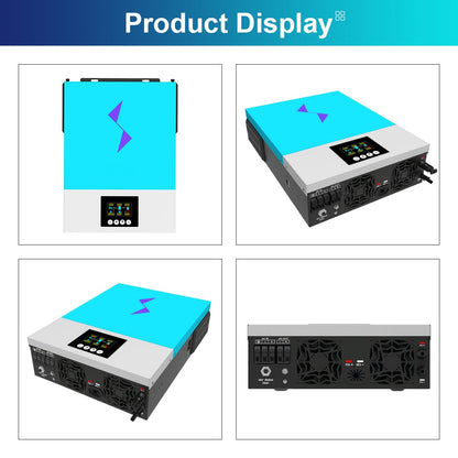 3600W 6200W Grid Tie/Off Grid Hybrid Solar Inverter 6.2KW 48V 120A MPPT Solar Controller 90-450VDC PV Input With Wifi