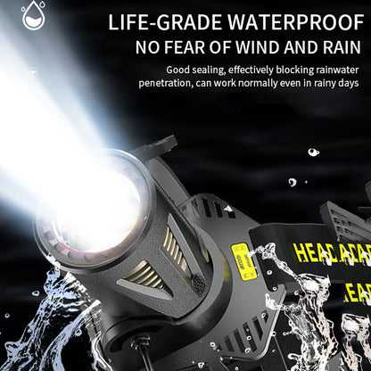 XHP360 36core Powerful Fishing Headlamp 7800mah Rechargeable Light 3*XHP70 Headlight Camping Hiking Waterproof Led Flashlights