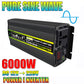 Inversor de onda sinusoidal pura DC 12V a AC220V 8000/6000/4000/3000W Convertidor de banco de energía portátil Inversor solar