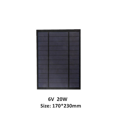 6V 9V 18V Mini Solar Panel 10W 20W 30W Portable Waterproof Solar Cell Solar System for Battery Cell Phone Chargers for Camping