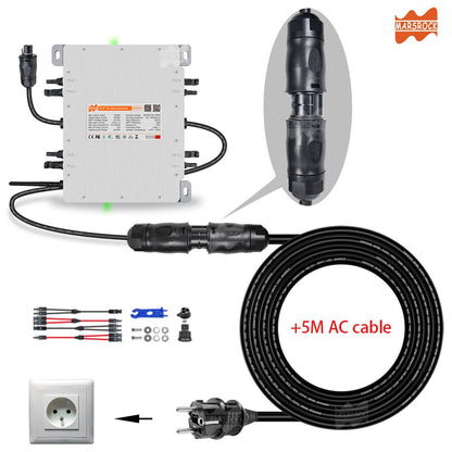 WiFi Deye 2000W INMETRO VDE IEC Solar Micro Inverter With Limiter 20-60V DC To 184-265VAC MPPT IP67,Ship From EU Brazil US RU