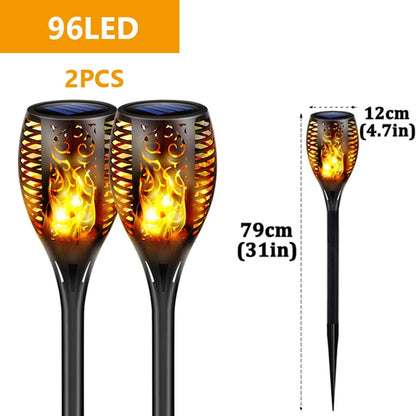 96 LED Outdoor Solar Light, 96LED 2PCS 12cm (4.7in) 