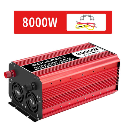 Pure Sine Wave Inverter DC12V/24V toAC220V 50HZ/60HZ 3000W 4000W 5000W Voltage Converter Portable Car Transformer Solar with LED