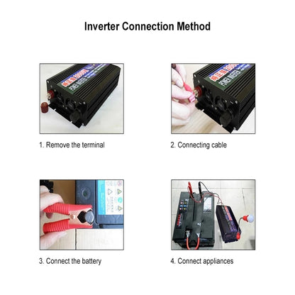 Inversor de onda sinusoidal pura, banco de energía para el hogar o el coche, 2000W/3000W/4000W DC 12V 24V a Ac 220V, convertidor e inversor Solar de voltaje