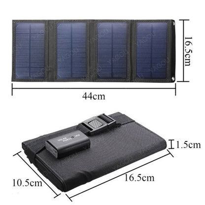 Foldable Solar Panel 100W USB Solar Cell Portable Folding Waterproof 5V Solar Charger Outdoor Mobile Power Battery Sun Charging