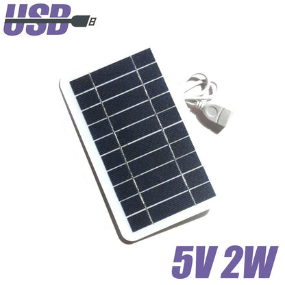 60W Solar Panel Portable 5V Dual USB Fast Charg Panel Kit Outdoor Emergency Charging Battery Camping Hiking Travel Phone Charger