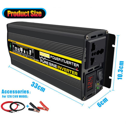 Pure Sine Wave Inverter DC 12V To AC220V 8000/6000/4000/3000W Portable Power Bank Converter Solar Inverter