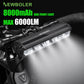 NEWBOLER EOS640 Luz de bicicleta - Frente 6000Lumen Luz de bicicleta 8000mAh Lanterna à prova d'água Carregamento USB MTB Acessórios de lâmpada de ciclismo de estrada
