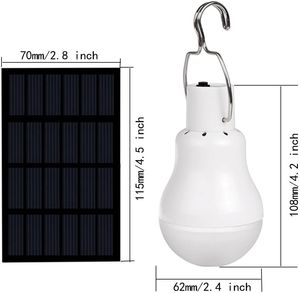 Lampe à énergie solaire ampoule Led Portable allume le panneau d'énergie solaire éclairage Led pour la tente de Camp pêche de nuit lumières d'urgence Flash