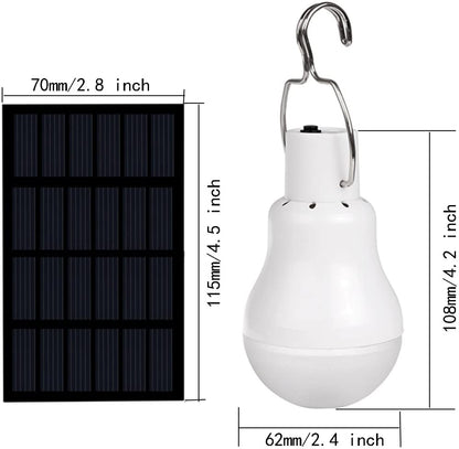 Lámpara alimentada por energía Solar, luces de bombilla Led portátiles, Panel de energía Solar, iluminación Led para tienda de campaña, luces de emergencia para pesca nocturna, Flash