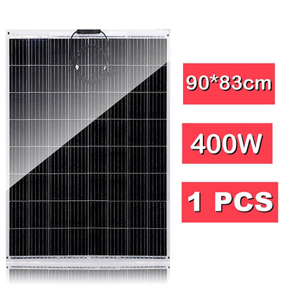 1500W Solar Power System 220V/1500W Inverter Kit 600W Solar Panel Battery Charger Complete Controller Home Grid Camp Phone