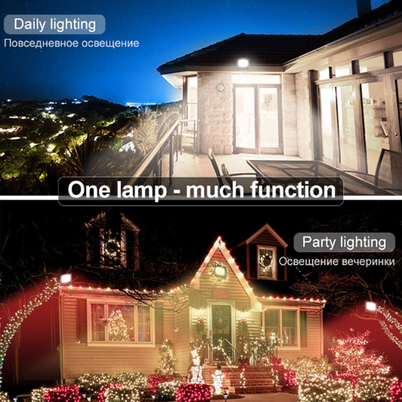 Luzes de natal TUYA RGB Projetor led externo IP66 à prova d'água foco led 220v 100W 50W 30W iluminação externa para pátio de jardim