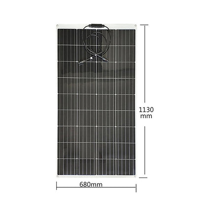 300W ETFE Semi-flexible 18V Solar Panel Waterproof Solar Cell Charger Battery for Camping Home Car Off Grid 12 Volt System