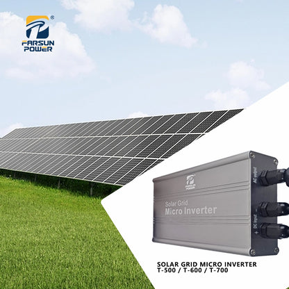 MPPT Solar Grid Tie Micro Inverter Home Solar On Grid System Solar Inverter Converter 500W/600W/700W Output 120V/230V