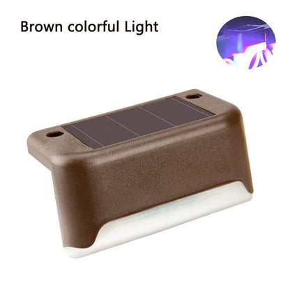 Lâmpada solar caminho deck jardim ao ar livre luzes led decoração de iluminação de varanda à prova dwaterproof água para pátio cerca de escada luz solar ao ar livre