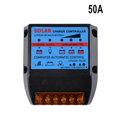 Unité de contrôleur solaire 12V panneau solaire batterie contrôleur de Charge photovoltaïque complet 4 étages PWM 12v/24V Auto Adapt bleu