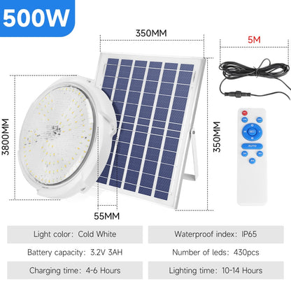 Solar lights Indoor Home Top Ceiling House IP65 Waterproof Outdoor Veranda Solar Power Lamp LED Top Solar Energy Interior Light