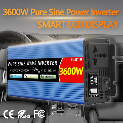 Inverter 12v/220v Reine Sinus Welle 4000W 3000W 2000W DC Zu AC 50HZ Tragbare Power Smart LCD Display Power Auto Solar Inverter