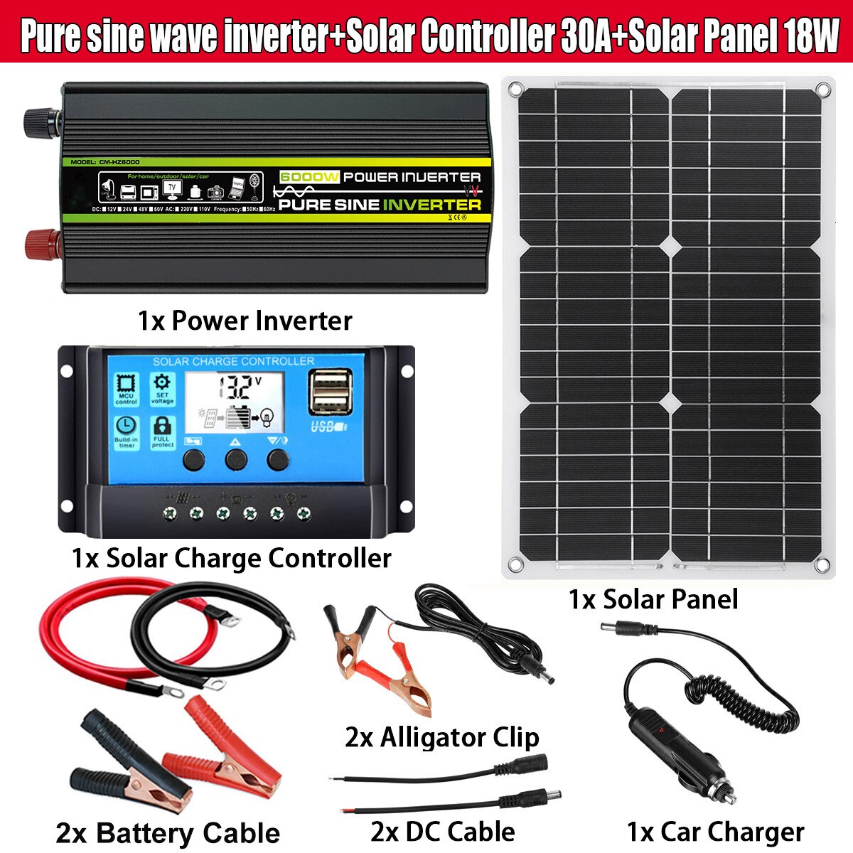 3000W/6000W 8000W Solar Panel, Ix Power Inverter SOLAR CHARGE CONTROL