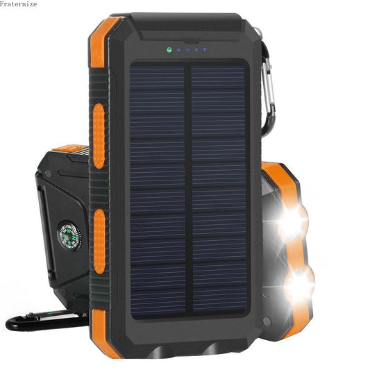 Portatile Solar Power Bank 80000mAh Batteria esterna Ricarica Caricabatterie esterno Poverbank Luce a LED per tutti gli smartphone