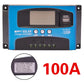 Controlador de carga solar MPPT Display LCD Dual USB 12V/24V Regulador de carregador de painel de célula solar automática com carga 30/40/50/60/100A