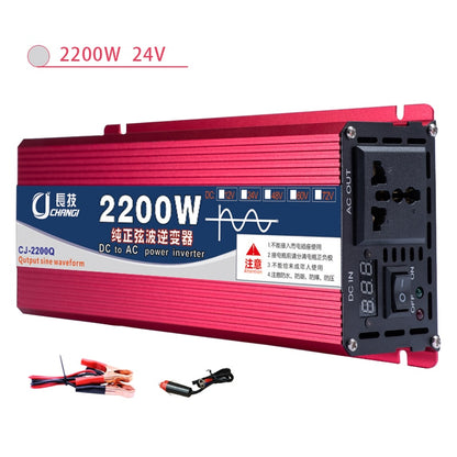 Pure Sine Wave Inverter 12V/24V To AC 220V 1600W 2200W 3000W Voltage Transformer Power Converter Solar Inverter